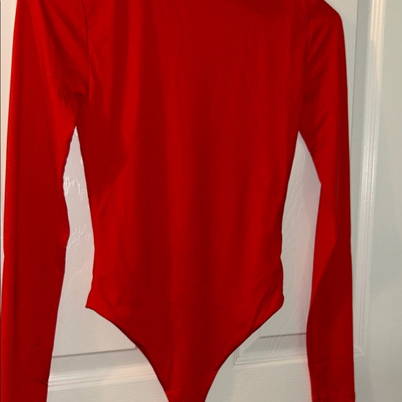 Red Long Sleeve Bodysuit - Picture 4 of 5